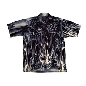 Urban Rags Vintage Liquid White Flame Graphic Shirt